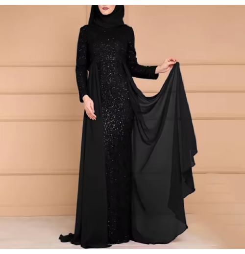 NCE Summer Embroidered Cotton linen Dress for women Chinese style oversized loose long sleeve longdress for Chinese New Year