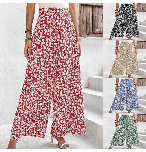 2024 straight casual wide leg baggy print pants trousers floral flare yoga pants for women 2024 straight casual wide leg baggy print pants trousers floral flare yoga pants for women
