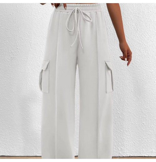 Wholesale Fashion Casual Street wear Loose Wide Leg Cargo Pants For Women Wholesale Fashion Casual Street wear Loose Wide Leg Cargo Pants For Women