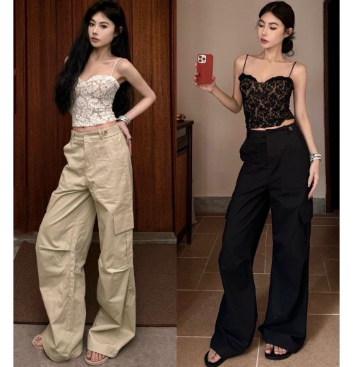 32# 2024 women's pants & trousers zipper fly casual loose pants streetwear y2k 32# 2024 women's pants & trousers zipper fly casual loose pants streetwear y2k