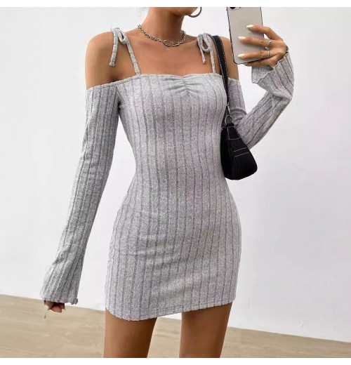 Women's Clothing Adult Lady Like Woman Lightly Mature Strap Sling Dress Autumn And Winter Boat Collar Elegant Slim Fit Skirt Women's Clothing Adult Lady Like Woman Lightly Mature Strap Sling Dress Autumn And Winter Boat Collar Elegant Slim Fit Skirt