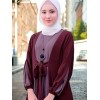 Gaun Kaftan Lengan Panjang dan Lengan Tiga Suku