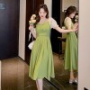 ZANZEA Korean Style Women New Fashion Raglan Sleeve Dresses Crew Neck A-Line Knee Length Plain Dress #0407
