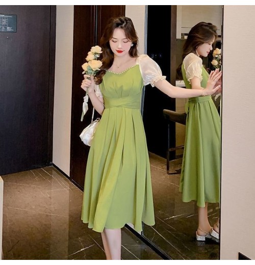 ZANZEA Korean Style Women New Fashion Raglan Sleeve Dresses Crew Neck A-Line Knee Length Plain Dress #0407