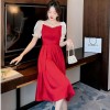 ZANZEA Korean Style Women New Fashion Raglan Sleeve Dresses Crew Neck A-Line Knee Length Plain Dress #0407