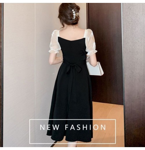 ZANZEA Korean Style Women New Fashion Raglan Sleeve Dresses Crew Neck A-Line Knee Length Plain Dress #0407