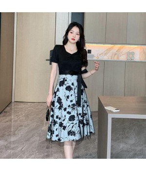 ✅【READY STOCK】Beryl Korean Style Loose Sleeveless Long Dress Elegant Solid Color All-match A- line Dress