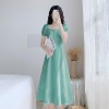 Korean Style White Bow Slip Dress Summer Lace-up Mid Length Dress Small Fresh Dress For Women