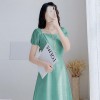 Korean Style White Bow Slip Dress Summer Lace-up Mid Length Dress Small Fresh Dress For Women