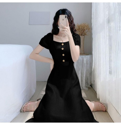 Korean Style White Bow Slip Dress Summer Lace-up Mid Length Dress Small Fresh Dress For Women