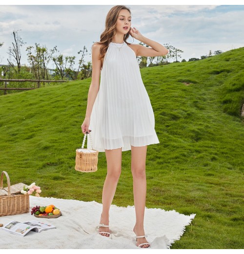 New Spring/Summer Flower Print Loose Long Sleeved V-neck Dress Large Size Elegant Over Knee Skirt