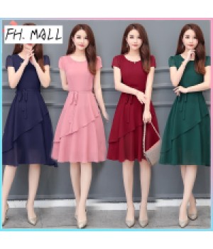 Summer Fashion Casual Striped Long Sleeve Straight Dress for Women