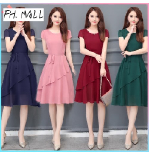 Summer Fashion Casual Striped Long Sleeve Straight Dress for Women