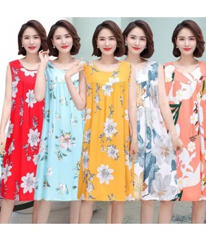 DRESS FLORALS FREESIZE  FIT 45KG-95KG