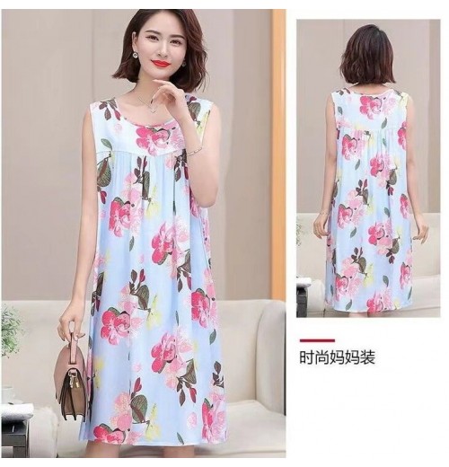 DRESS FLORALS FREESIZE  FIT 45KG-95KG
