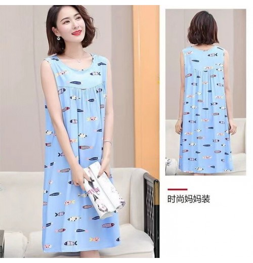 DRESS FLORALS FREESIZE  FIT 45KG-95KG
