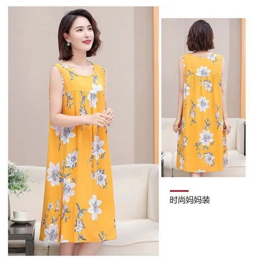 DRESS FLORALS FREESIZE  FIT 45KG-95KG
