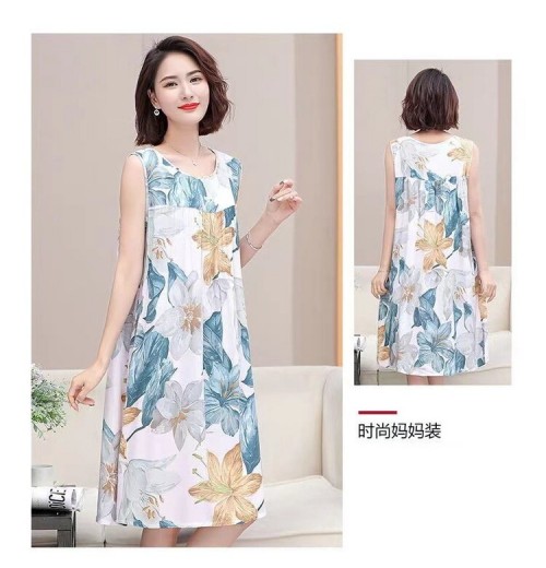 DRESS FLORALS FREESIZE  FIT 45KG-95KG