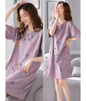 Womens Elegant Floral Short Sleeve Sundress Temperament Long Dress Beach A-Line Dresses