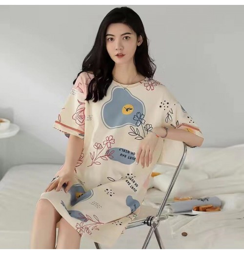 Womens Elegant Floral Short Sleeve Sundress Temperament Long Dress Beach A-Line Dresses