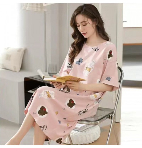 Womens Elegant Floral Short Sleeve Sundress Temperament Long Dress Beach A-Line Dresses