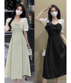 【READY STOCK AT Johor】 CherryShop⭐Women's dress loose black suspender long dress large size women's clothing