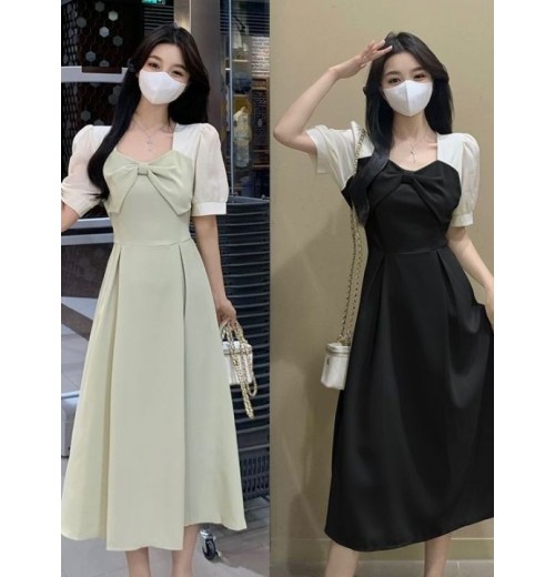 【READY STOCK AT Johor】 CherryShop⭐Women's dress loose black suspender long dress large size women's clothing
