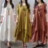 Pakaian wanita baru Vintage Floral cetak Tank o-neck tanpa lengan Summer longgar parti pantai jubah Lady kasual pakaian longgar Pullover Dresses