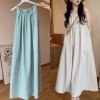 V-Neck A-Line Midi Dress Women's Cotton Linen Short Sleeve Waist-Cinching Slimming plus Size Dress Belted Spring Autumn New Style