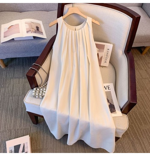 V-Neck A-Line Midi Dress Women's Cotton Linen Short Sleeve Waist-Cinching Slimming plus Size Dress Belted Spring Autumn New Style
