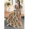 Cotton Dress Women Ethnic Style 2023 Summer New Retro Floral Large Swing Dresses Female Loose Oversized Women Clothes