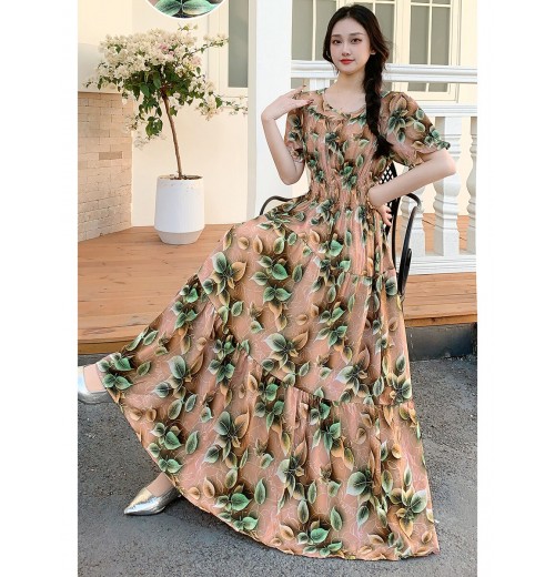 Cotton Dress Women Ethnic Style 2023 Summer New Retro Floral Large Swing Dresses Female Loose Oversized Women Clothes