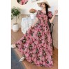 Cotton Dress Women Ethnic Style 2023 Summer New Retro Floral Large Swing Dresses Female Loose Oversized Women Clothes