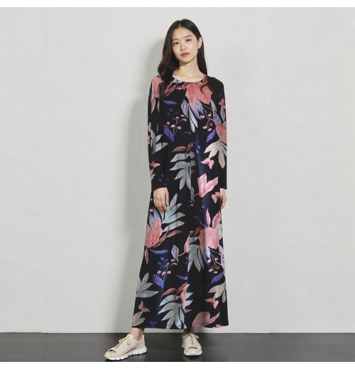 (Stock in KL-123) Women Sleeveless Dress Fit Solid Color Casual Midi Dresses