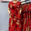 Oversized cotton silk vest dress, summer new ethnic style women's clothing, artistic r printing, sleeveless long swi