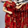 Oversized cotton silk vest dress, summer new ethnic style women's clothing, artistic r printing, sleeveless long swi