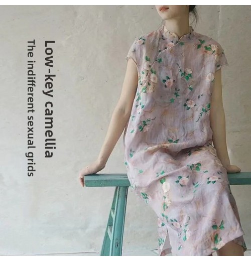 Korean Style Slip Dress For Women Loose Dress Summer Vacation Style Fairy Long Dress