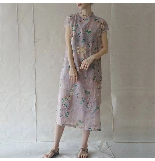 Korean Style Slip Dress For Women Loose Dress Summer Vacation Style Fairy Long Dress