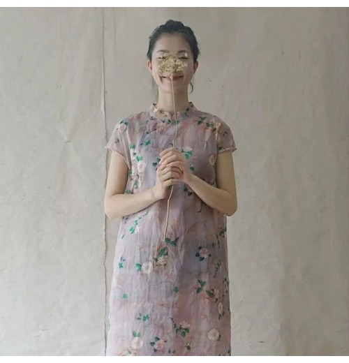 Korean Style Slip Dress For Women Loose Dress Summer Vacation Style Fairy Long Dress