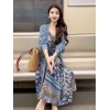 Ramadan Must Have Modern Kurung Dress，Elegant Islamic Floral PrintDress，High Quality Loose Comfort，Plus Size Women's Clothing 5XL Available﻿﻿