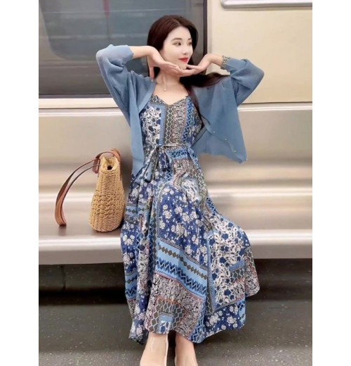 Ramadan Must Have Modern Kurung Dress，Elegant Islamic Floral PrintDress，High Quality Loose Comfort，Plus Size Women's Clothing 5XL Available﻿﻿