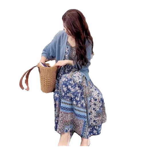 Ramadan Must Have Modern Kurung Dress，Elegant Islamic Floral PrintDress，High Quality Loose Comfort，Plus Size Women's Clothing 5XL Available﻿﻿