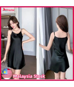 Sleeveless Satin Dress Sleepwear Pyjamas Nightwear Nightdress Baju Tidur Wanita Women Dress