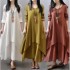 New Fashion plus Size Cotton Linen Dress Cover Belly Elegant Style Korean Version Long Skirt for plus Size Women