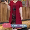 Plus Size Dress for Women Floral Printing Dresses Fake Two-piece Dress