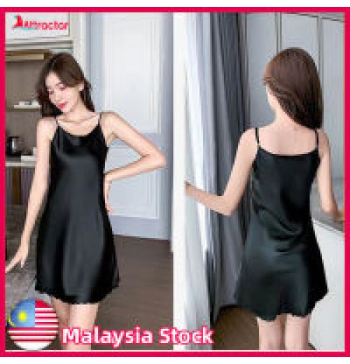 Sleeveless Satin Dress Sleepwear Pyjamas Nightwear Nightdress Baju Tidur Wanita Women Dress