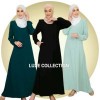 JUBAH  CEY PLAIN IRONLESS WITH SIDE POCKET
